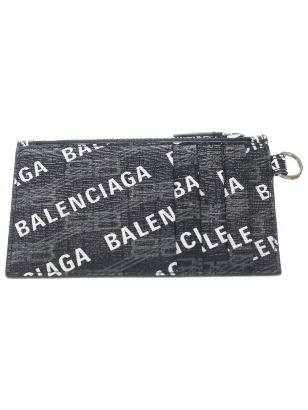 Balenciaga Logo Print Card Case Black - Picture 2 of 6